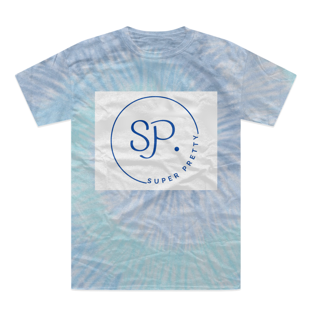 A vibrant Super Pretty Tie-Dye T-Shirt showcasing unique patterns in a variety of colors, made from 100% heavyweight cotton.