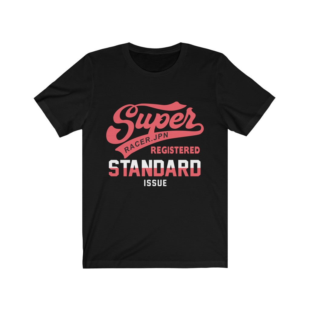 A stylish Super Standard Design T-Shirt made from 100% soft cotton, featuring a unisex fit and durable vinyl print, designed and printed in the USA.