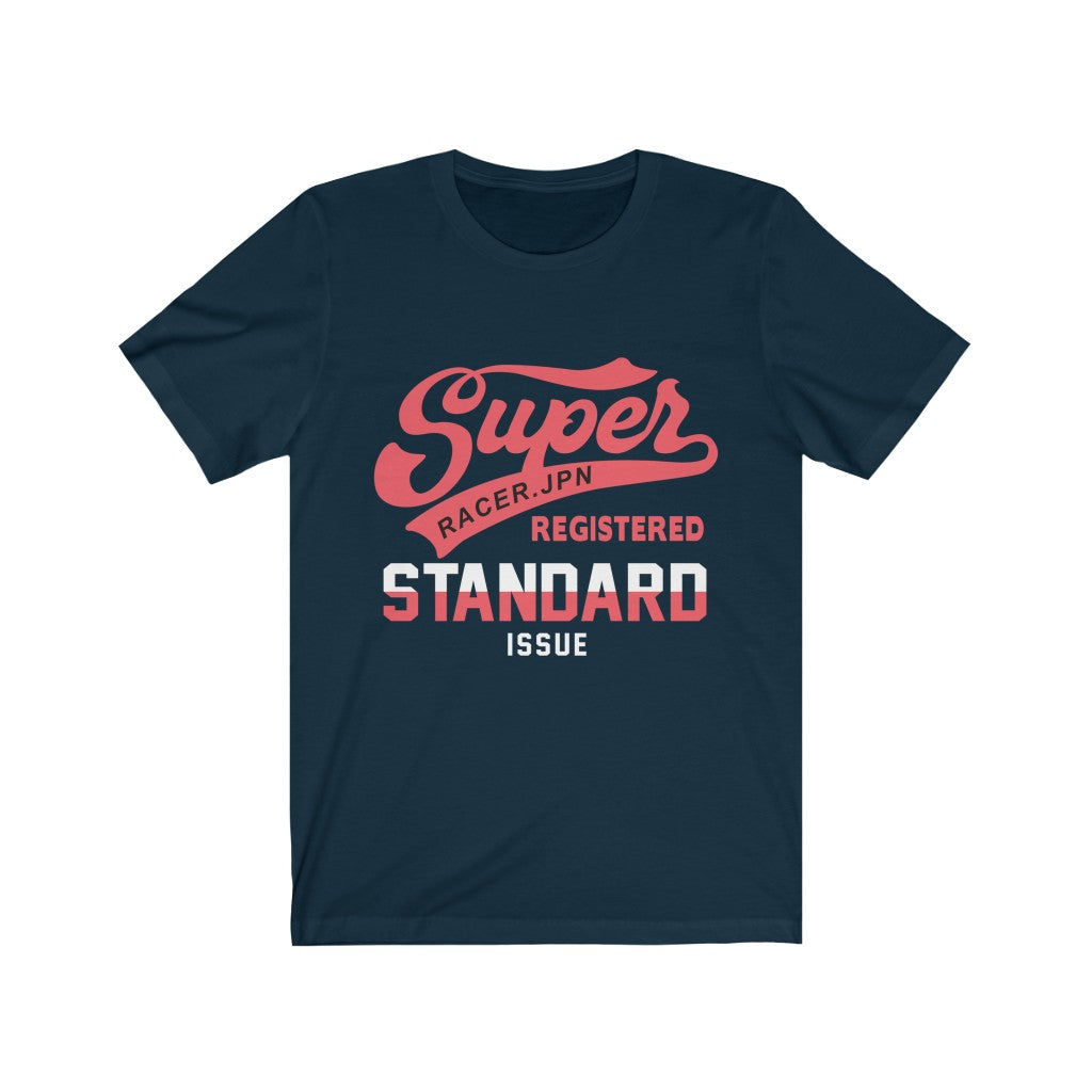 A stylish Super Standard Design T-Shirt made from 100% soft cotton, featuring a unisex fit and durable vinyl print, designed and printed in the USA.