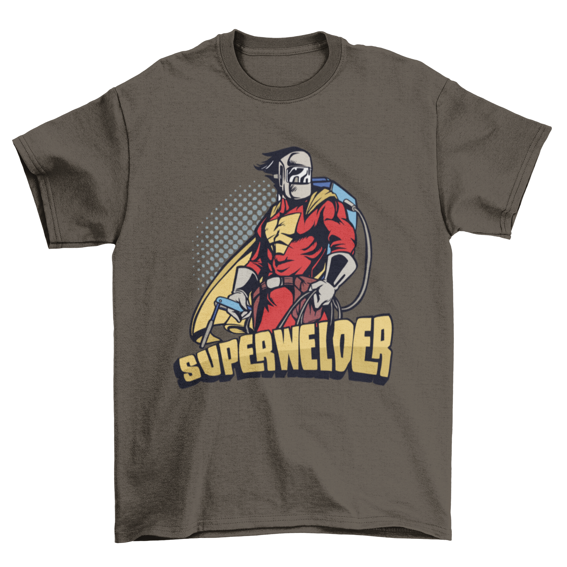 Superwelder Funny T-shirt featuring a superhero design for welding enthusiasts.