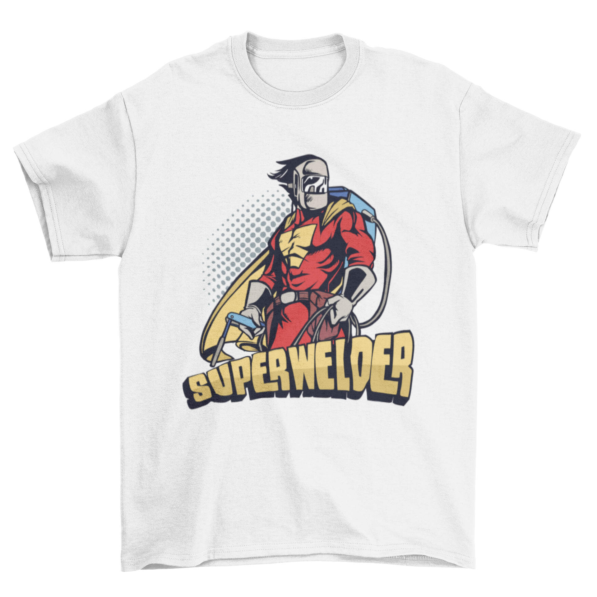 Superwelder Funny T-shirt featuring a superhero design for welding enthusiasts.