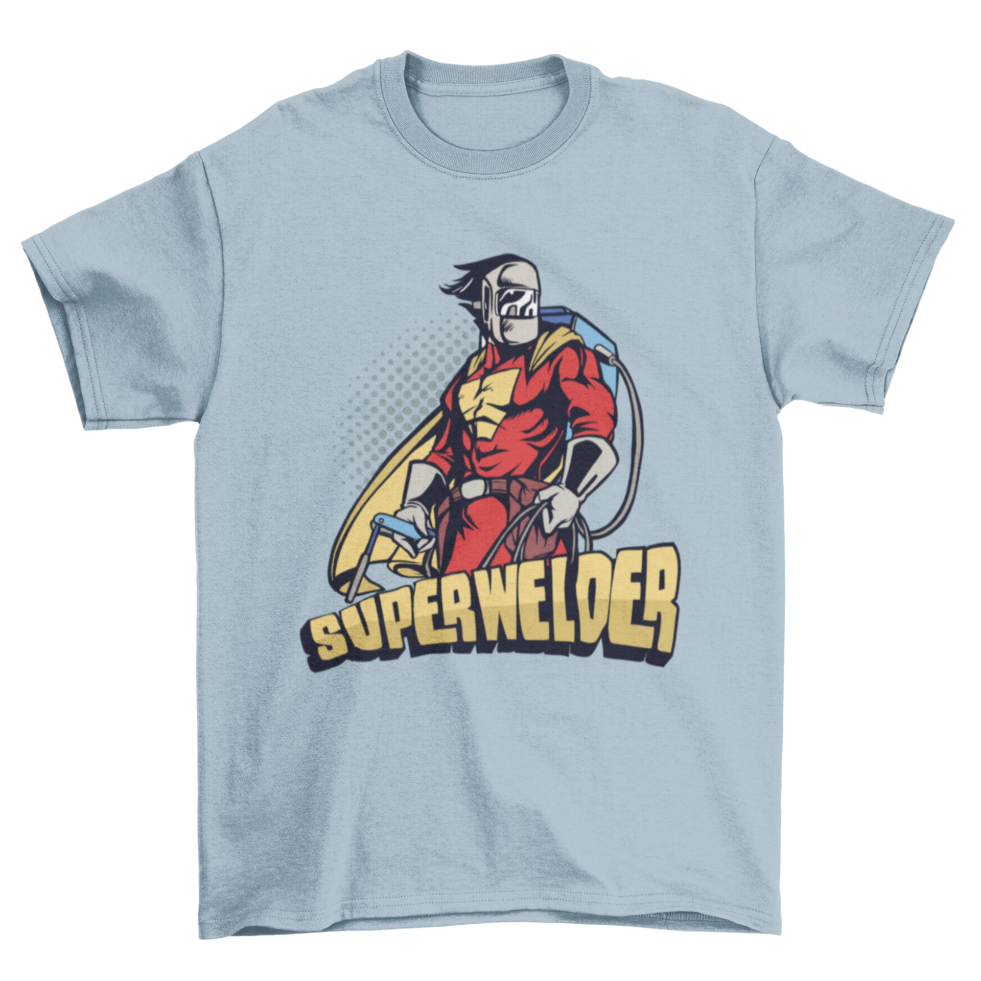 Superwelder Funny T-shirt featuring a superhero design for welding enthusiasts.