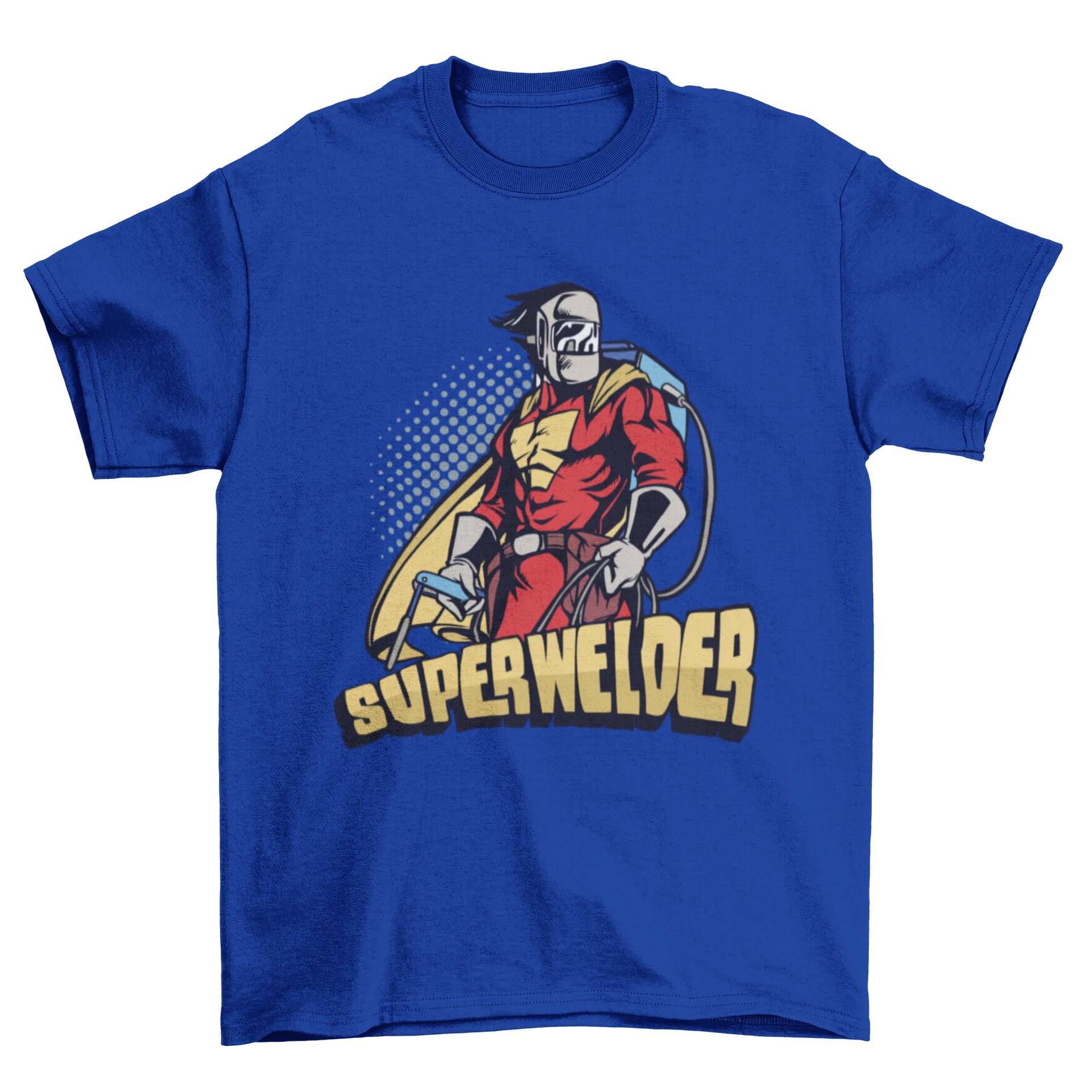 Superwelder Funny T-shirt featuring a superhero design for welding enthusiasts.