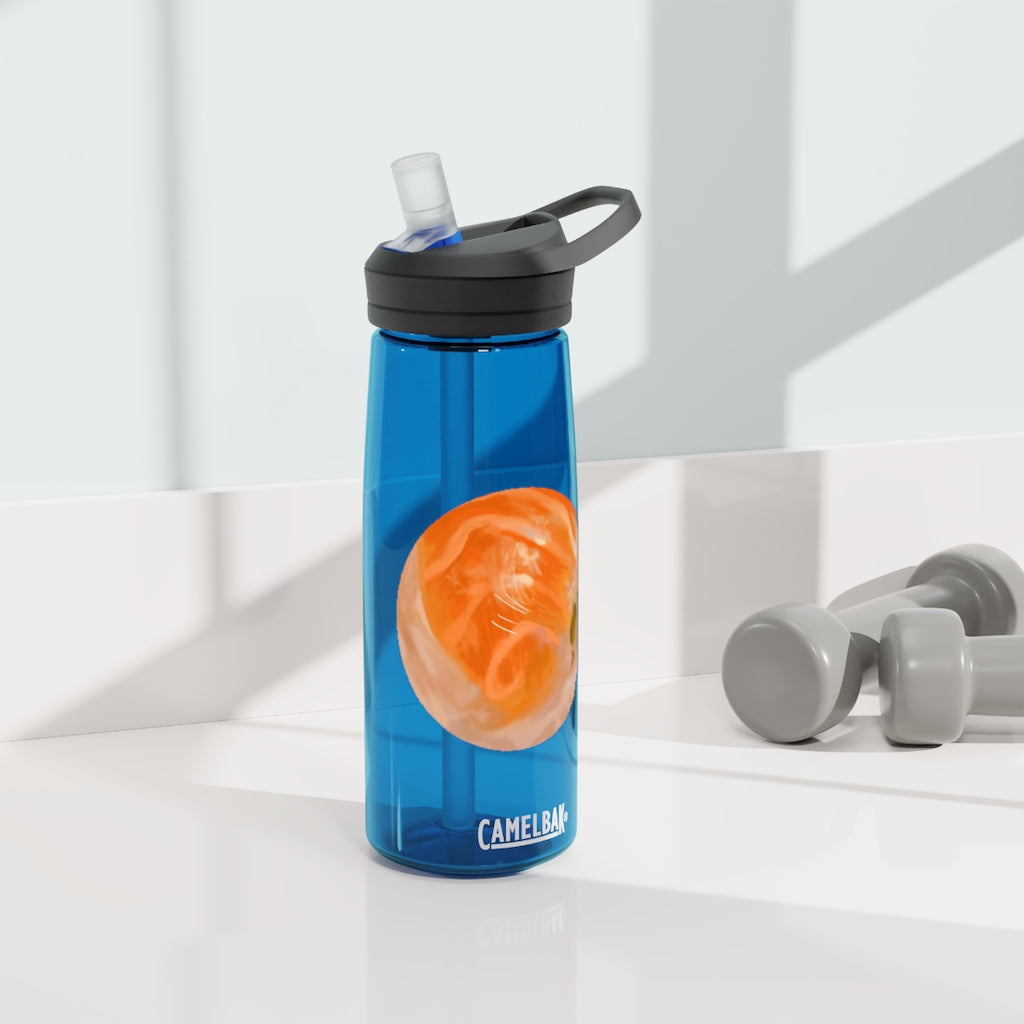 Sushi CamelBak Eddy® Water Bottle in vibrant colors, showcasing its ergonomic design and spill-proof biting valve.