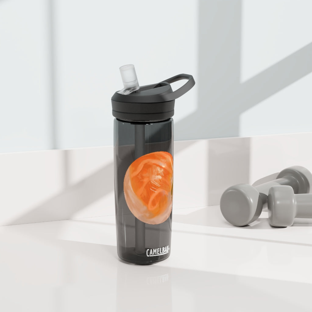 Sushi CamelBak Eddy® Water Bottle in vibrant colors, showcasing its ergonomic design and spill-proof biting valve.