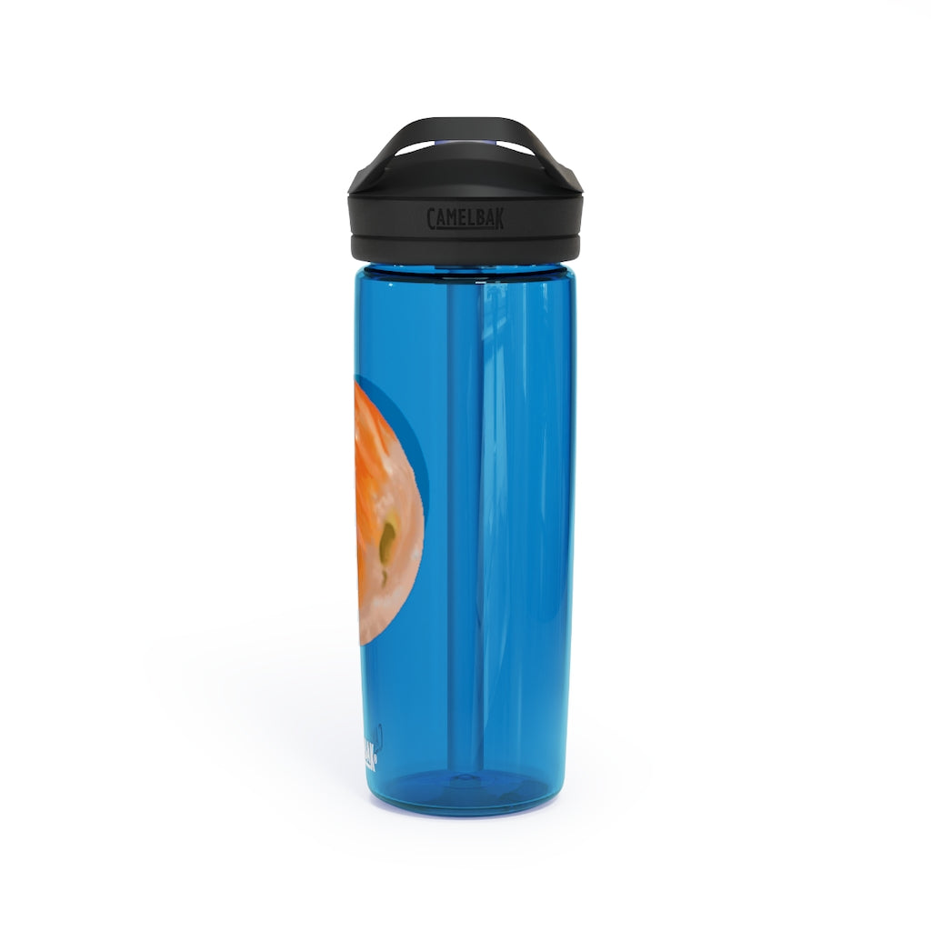 Sushi CamelBak Eddy® Water Bottle in vibrant colors, showcasing its ergonomic design and spill-proof biting valve.