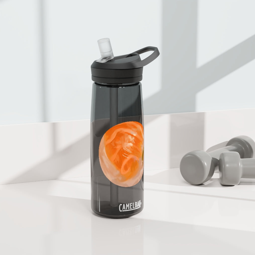 Sushi CamelBak Eddy® Water Bottle in vibrant colors, showcasing its ergonomic design and spill-proof biting valve.