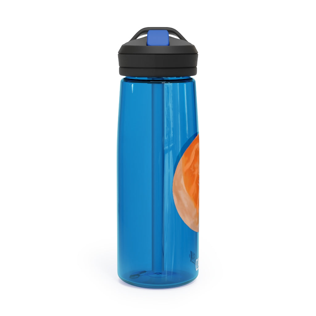 Sushi CamelBak Eddy® Water Bottle in vibrant colors, showcasing its ergonomic design and spill-proof biting valve.