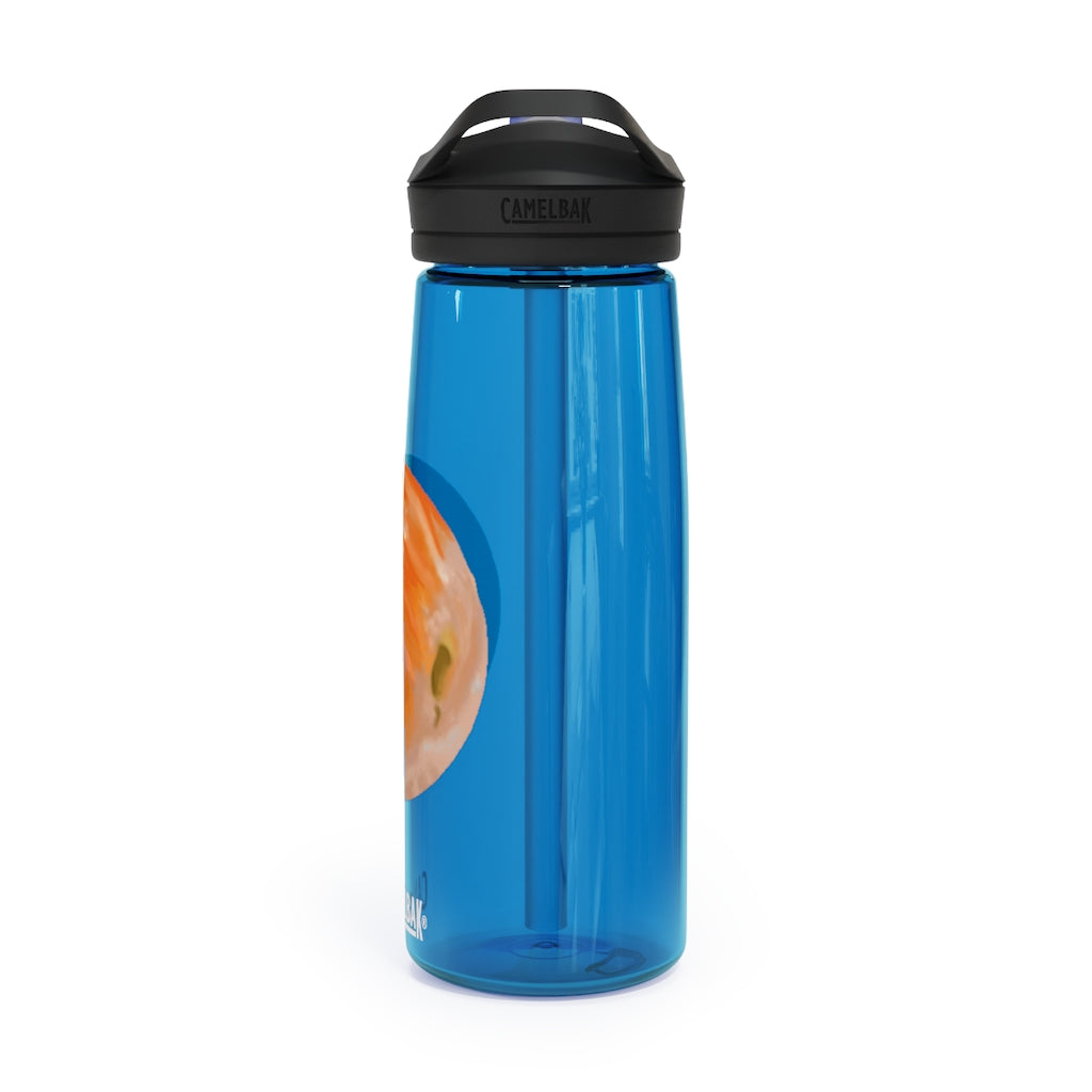 Sushi CamelBak Eddy® Water Bottle in vibrant colors, showcasing its ergonomic design and spill-proof biting valve.