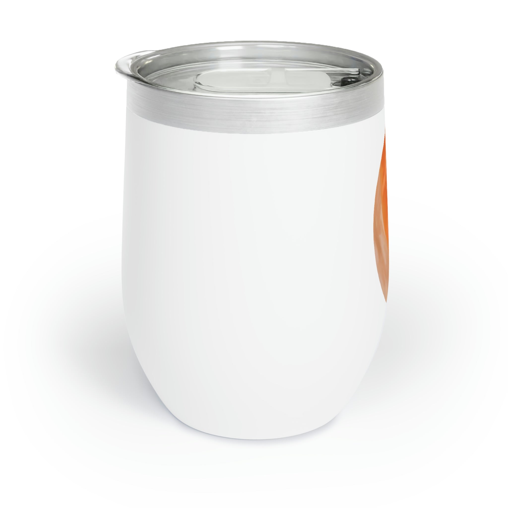 Sushi Chill Wine Tumbler in stainless steel with customizable design, showcasing its double-insulated walls and stemless shape.