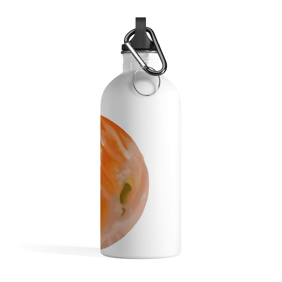 Sushi Stainless Steel Water Bottle with vibrant sushi print and plastic screw top, ideal for hydration on the go.