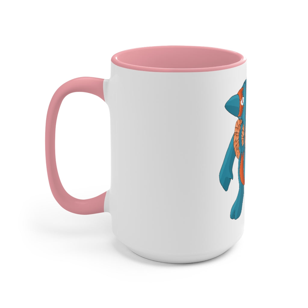 Swark Accent Mug showcasing a two-tone design with a white exterior and colored interior, available in red, pink, and black options.