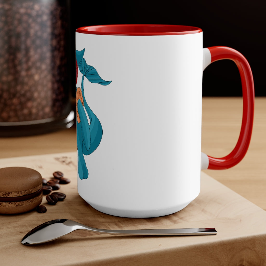 Swark Accent Mug showcasing a two-tone design with a white exterior and colored interior, available in red, pink, and black options.