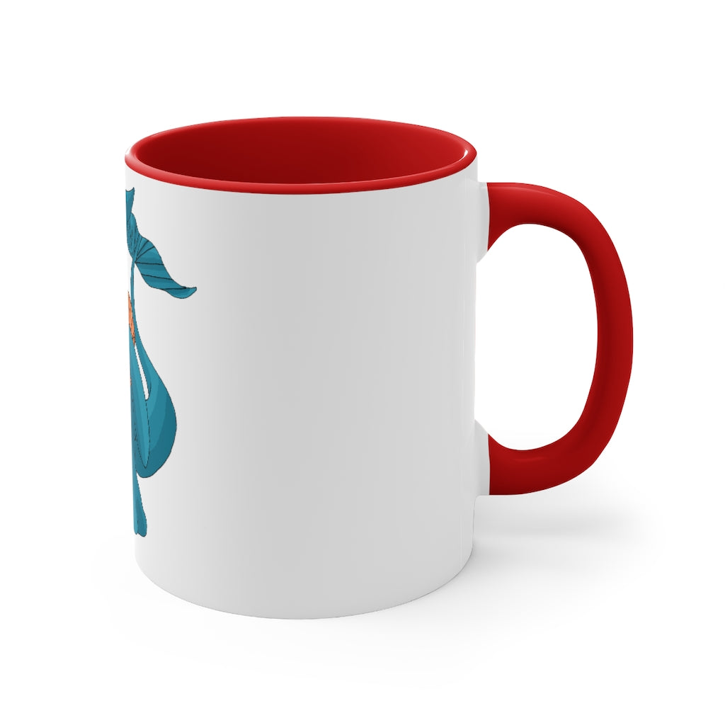 Swark Accent Mug showcasing a two-tone design with a white exterior and colored interior, available in red, pink, and black options.