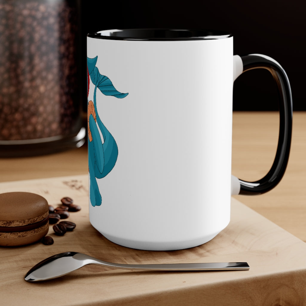 Swark Accent Mug showcasing a two-tone design with a white exterior and colored interior, available in red, pink, and black options.