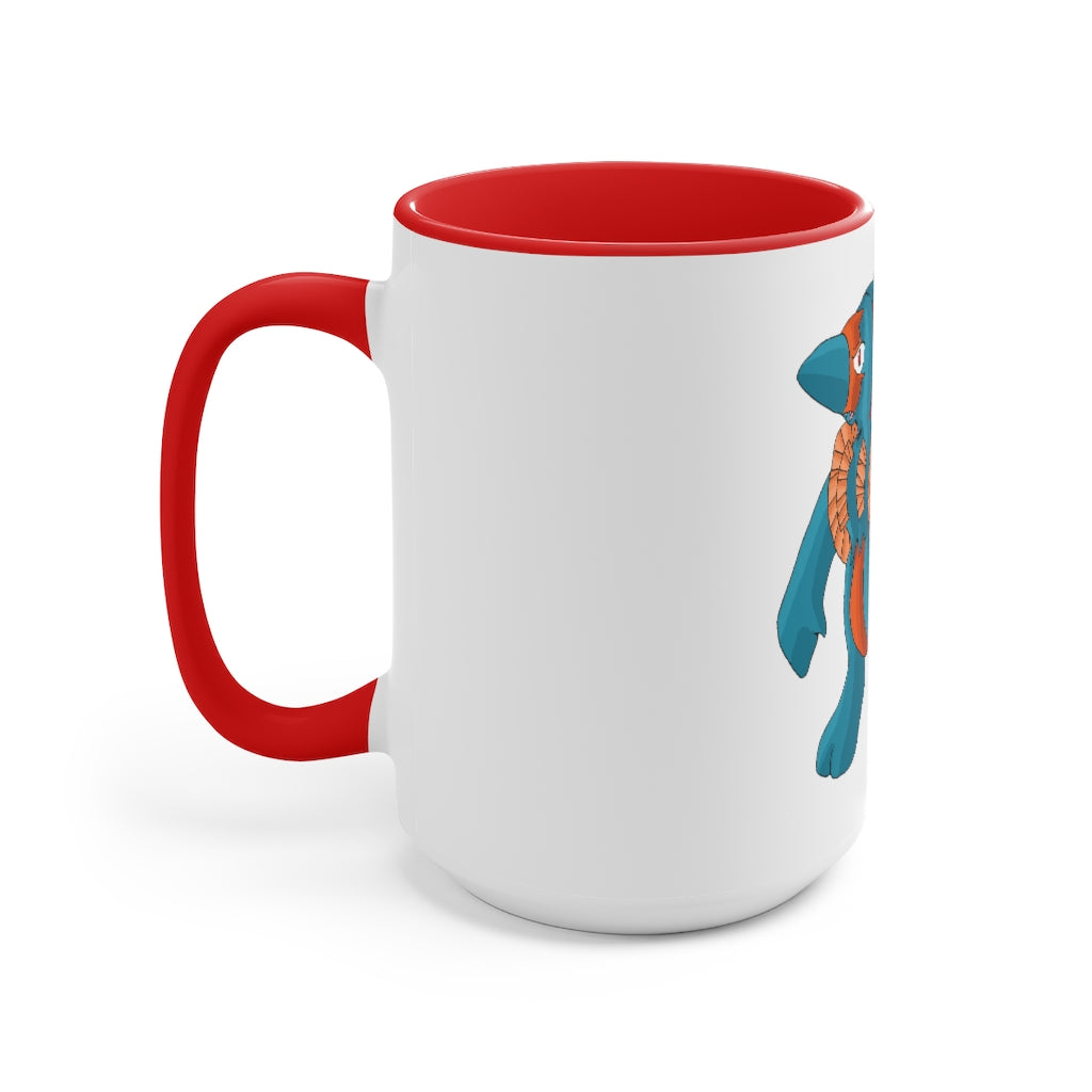 Swark Accent Mug showcasing a two-tone design with a white exterior and colored interior, available in red, pink, and black options.