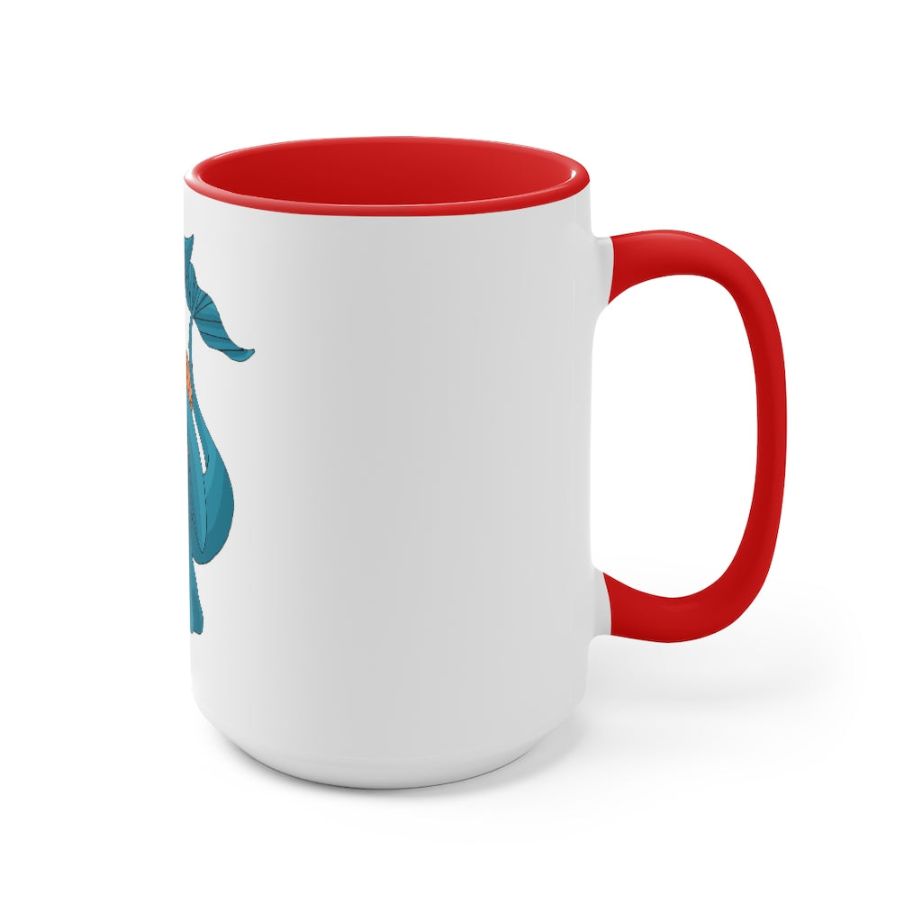 Swark Accent Mug showcasing a two-tone design with a white exterior and colored interior, available in red, pink, and black options.