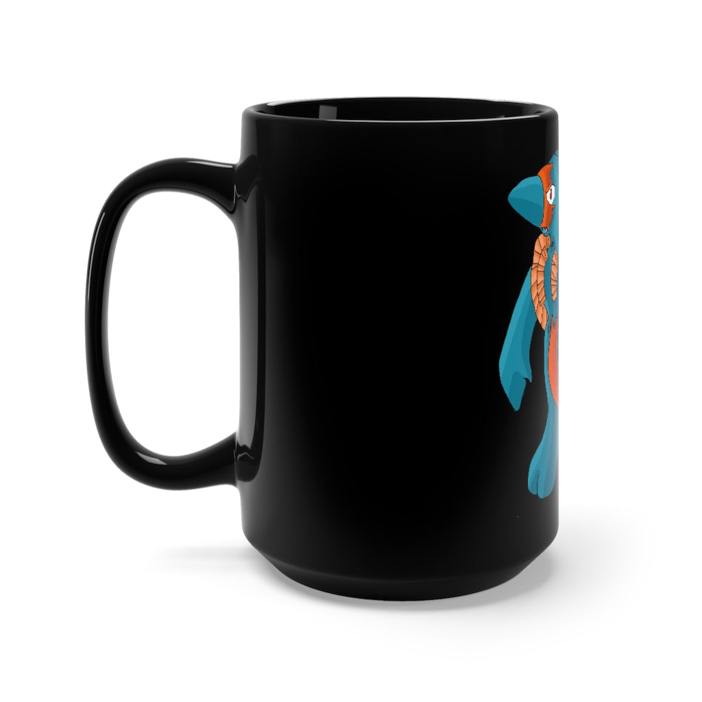 Swark Black Mug 15oz, a stylish black ceramic mug with a C-handle, perfect for coffee and tea lovers.