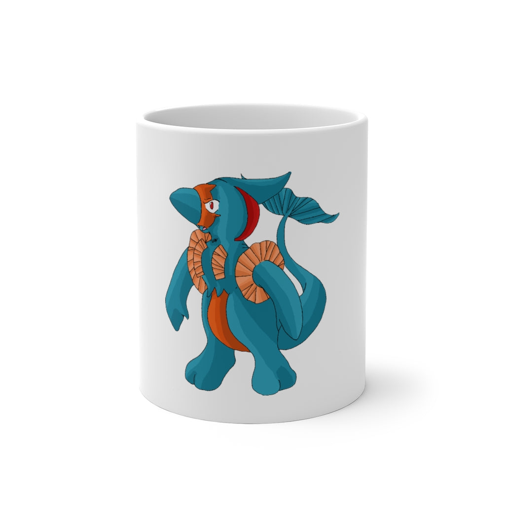 Swark Color Changing Mug showcasing vibrant colors when filled with hot liquid, featuring a rounded design and C-handle.