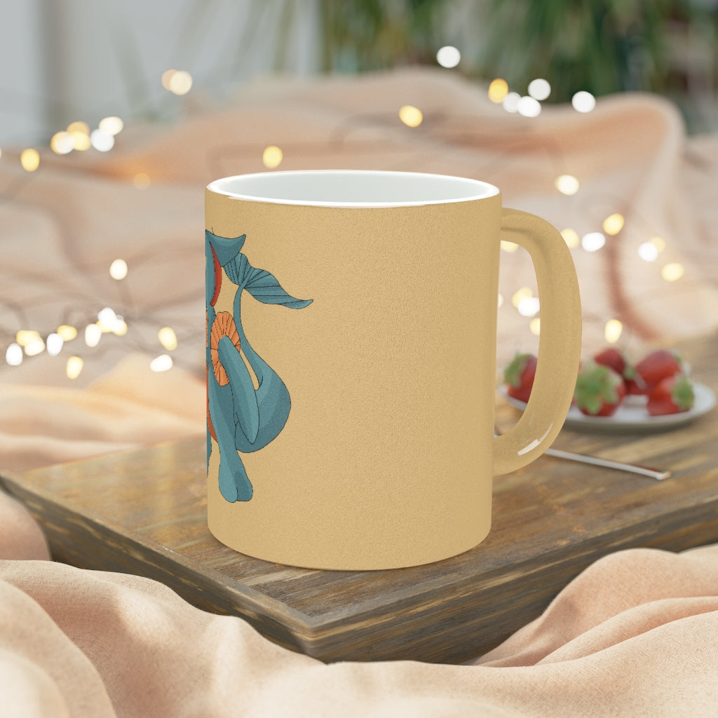 Swark Metallic Mug in Gold and Silver finishes, showcasing personalized designs and a comfortable C-handle.