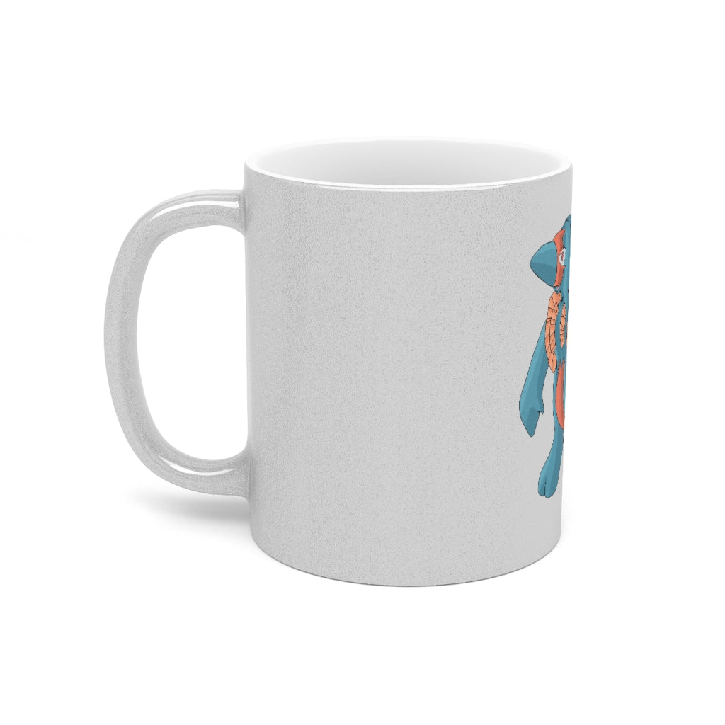 Swark Metallic Mug in Gold and Silver finishes, showcasing personalized designs and a comfortable C-handle.