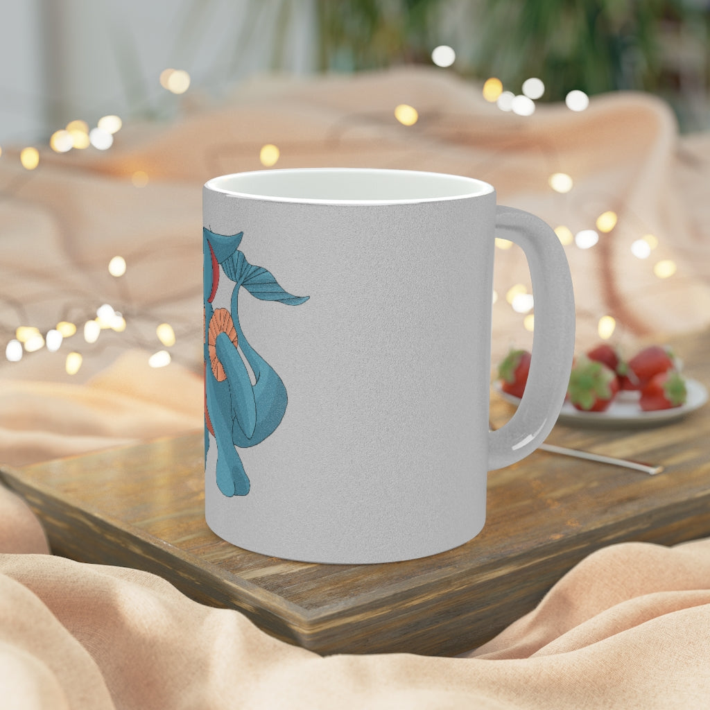 Swark Metallic Mug in Gold and Silver finishes, showcasing personalized designs and a comfortable C-handle.