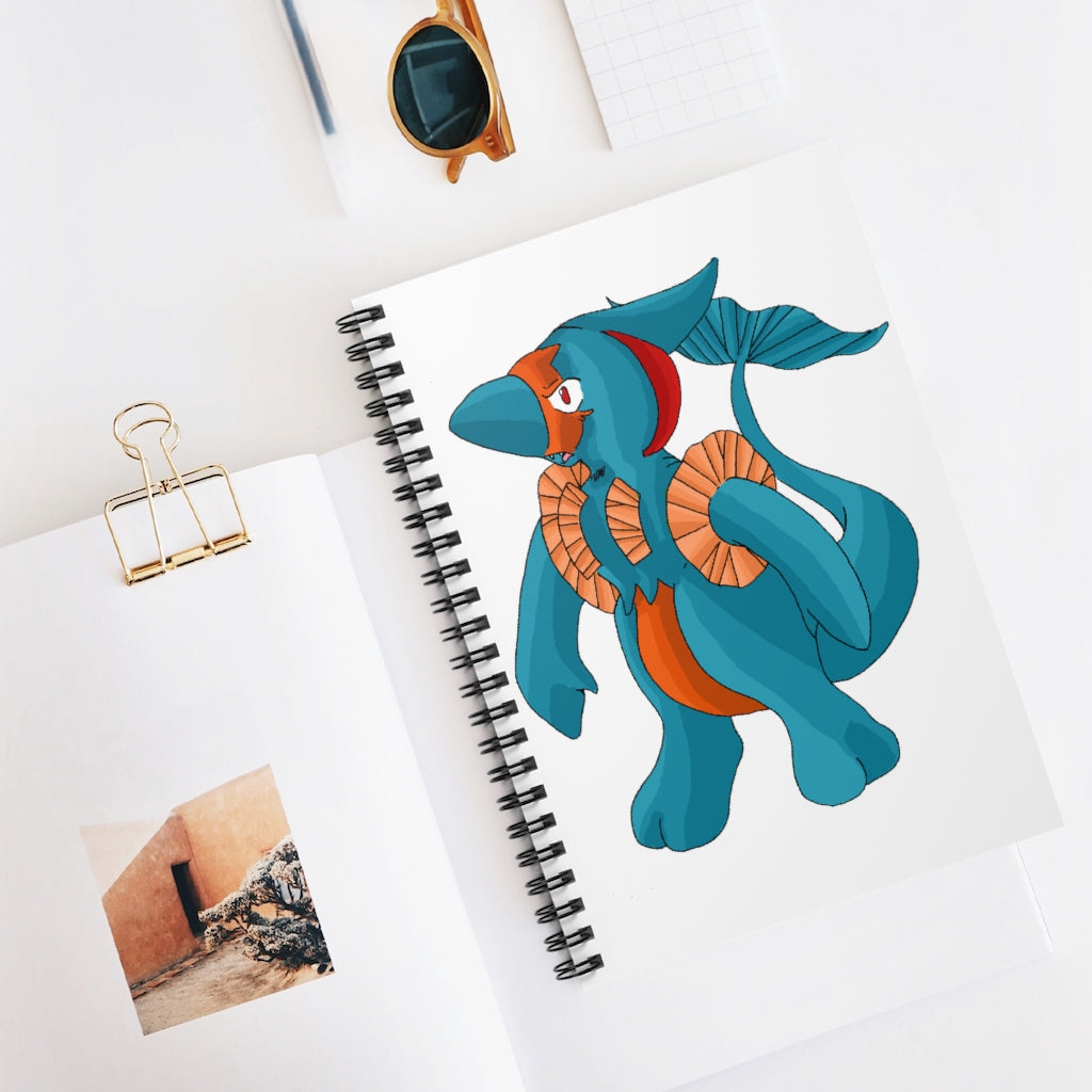 Swark Spiral Notebook featuring a colorful printed cover and ruled line pages, ideal for notes and lists.