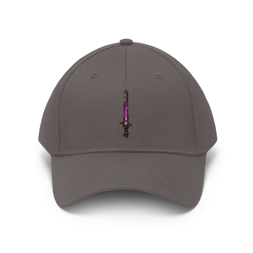 Sword Unisex Twill Hat in classic design, made from 100% cotton twill, featuring adjustable Velcro closure.