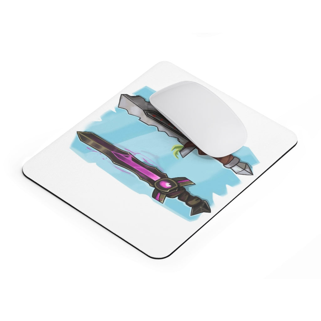 Swords Mouse Pad featuring a vibrant design with a smooth surface and non-slip base, ideal for gaming and office use.