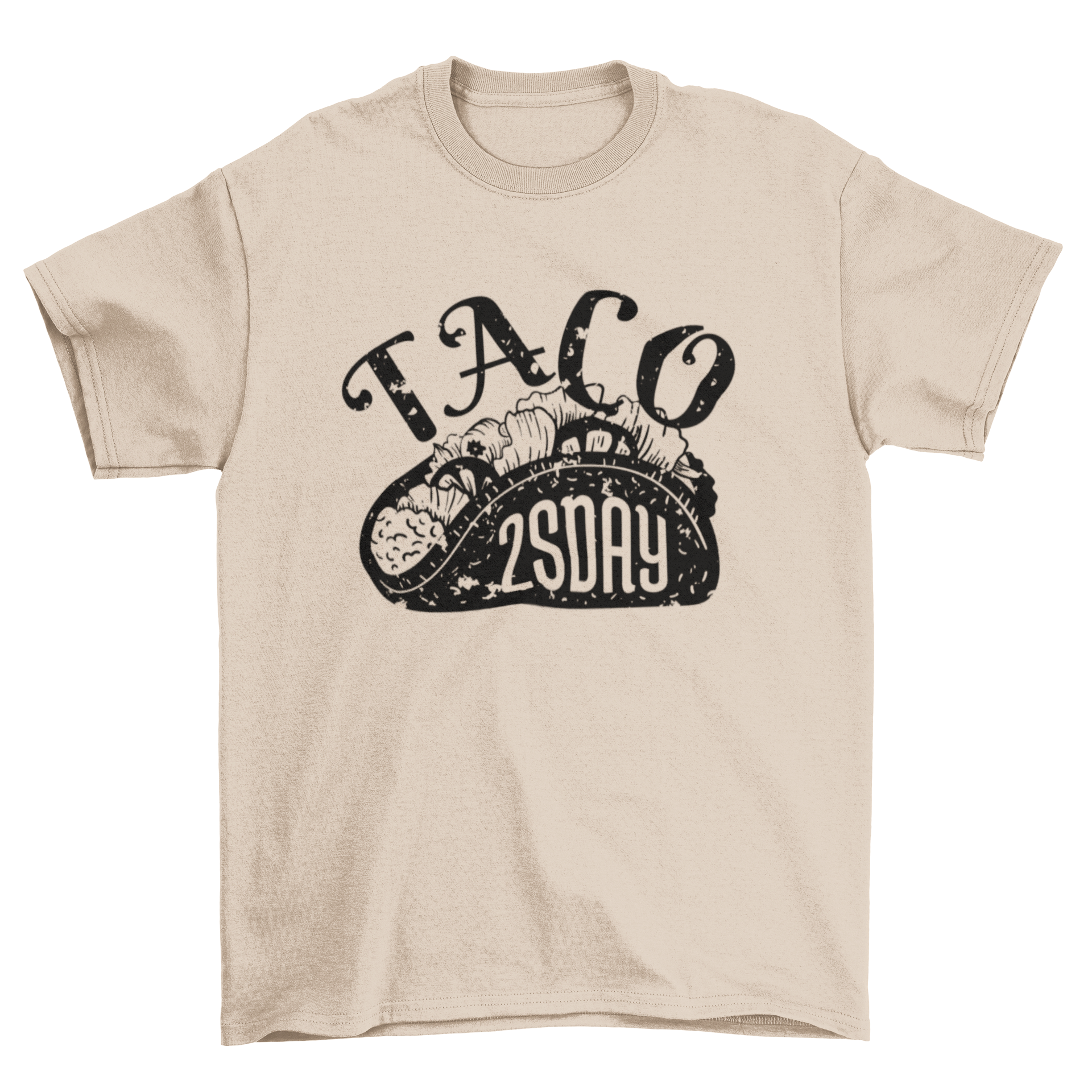 A vibrant Taco Tuesday t-shirt featuring a playful 'Taco Tuesday' label, perfect for taco lovers.