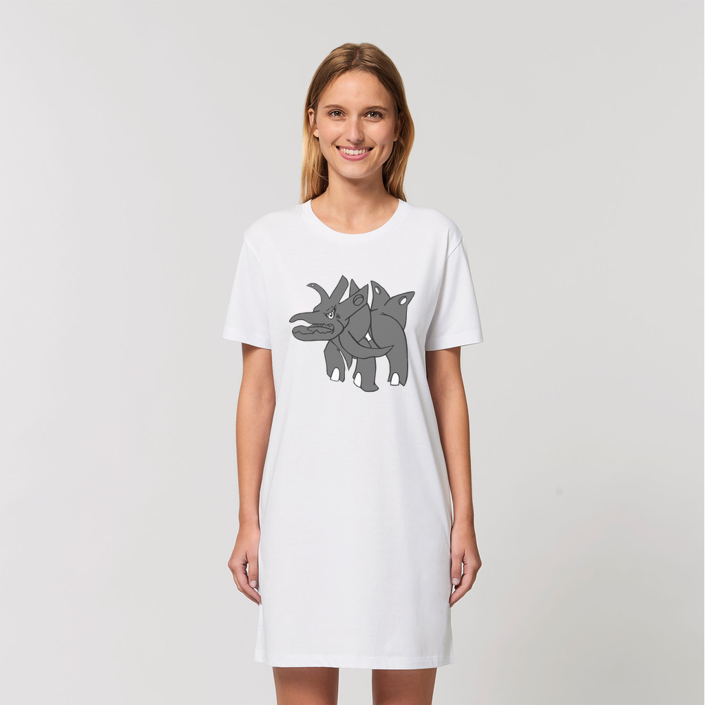 Tanktron Organic T-Shirt Dress made from 100% organic cotton, featuring a stylish set-in sleeve design and soft-hand feel.