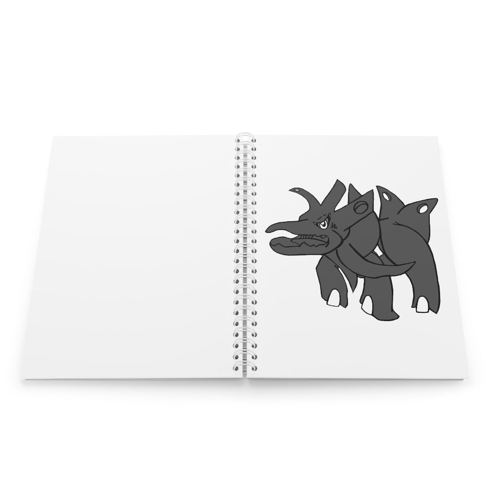 Tanktron Spiral Notebook with customizable covers and wide-ruled pages, featuring a semi-gloss laminated finish.