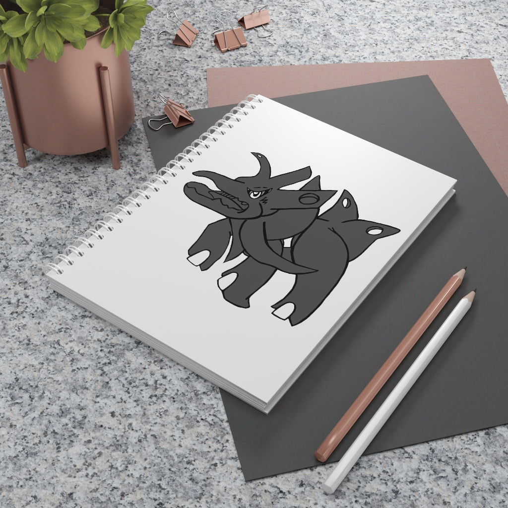 Tanktron Spiral Notebook with customizable covers and wide-ruled pages, featuring a semi-gloss laminated finish.