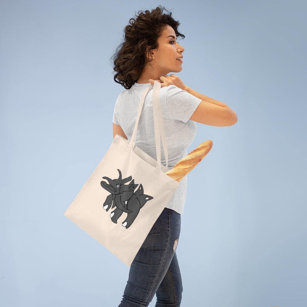 Tanktron Tote Bag made of 100% cotton with long handles and cross stitching, available in multiple colors.