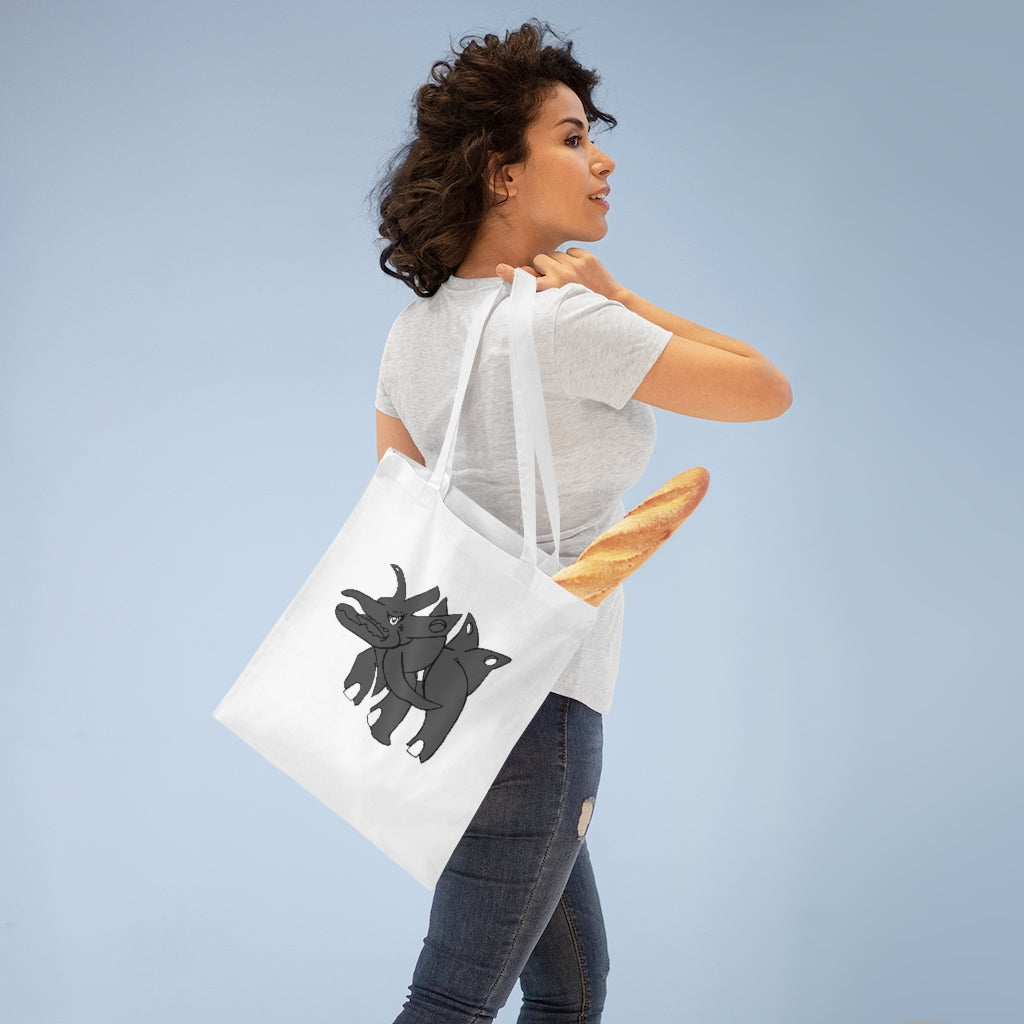 Tanktron Tote Bag made of 100% cotton with long handles and cross stitching, available in multiple colors.