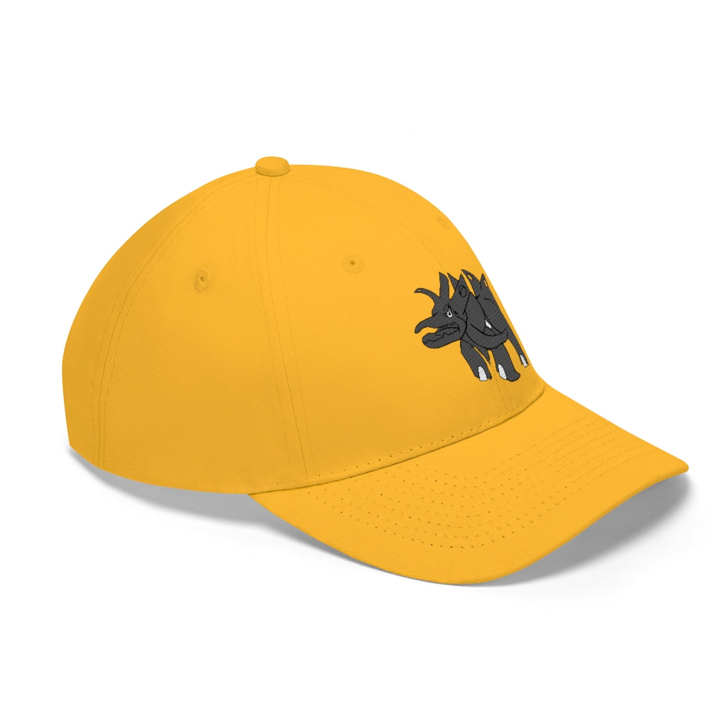 Tanktron Unisex Twill Hat in solid color, showcasing its 6-panel structure and adjustable Velcro closure.