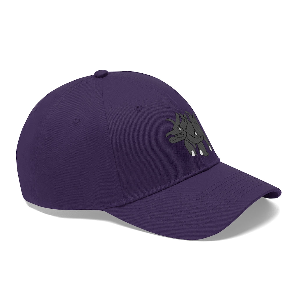 Tanktron Unisex Twill Hat in solid color, showcasing its 6-panel structure and adjustable Velcro closure.