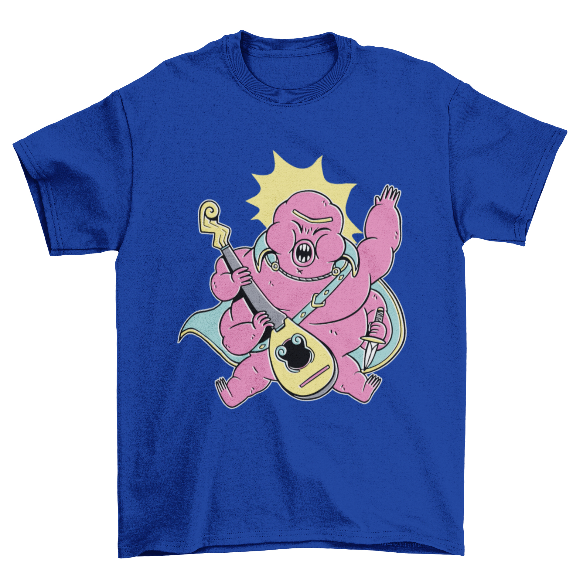 Funny t-shirt featuring a tardigrade in bard attire, showcasing a unique character design.