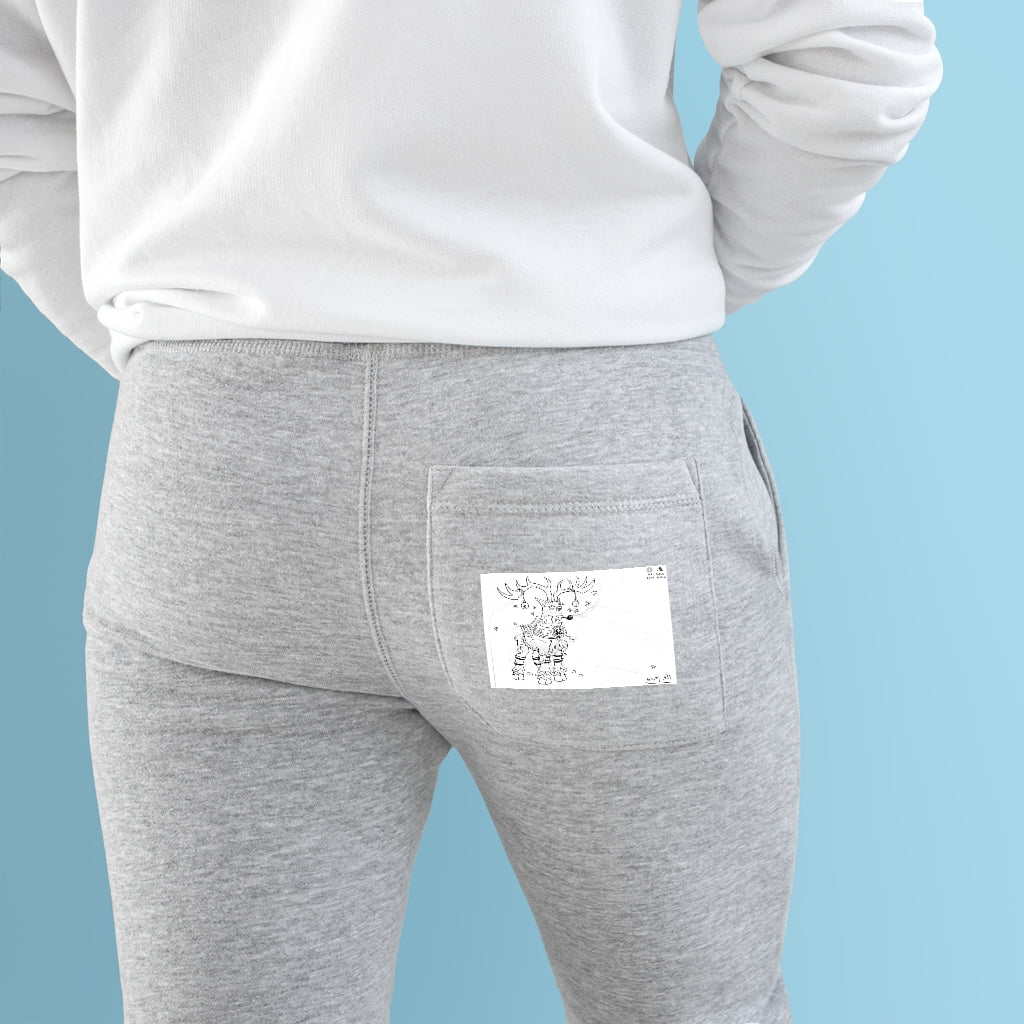 Tempus Guardian of the Harvest Premium Fleece Joggers featuring a customizable back pocket and two side pockets, made from soft fleece fabric.