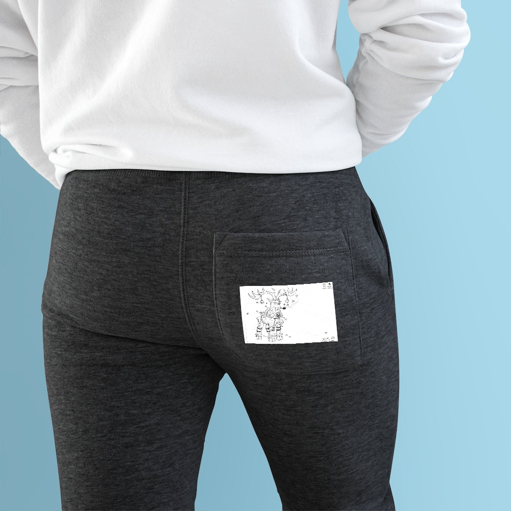 Tempus Guardian of the Harvest Premium Fleece Joggers featuring a customizable back pocket and two side pockets, made from soft fleece fabric.