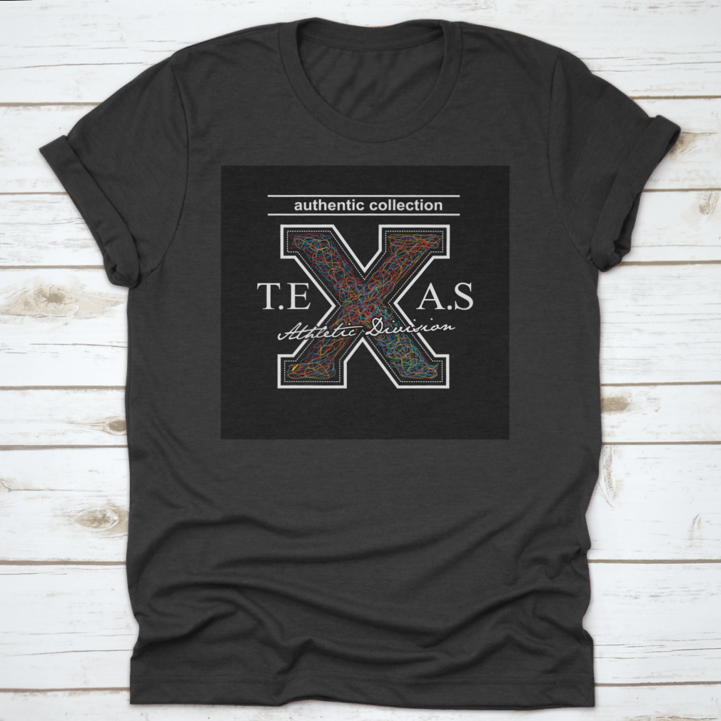 Texas Authentic Division Collection featuring vintage design on a comfortable cotton shirt, showcasing classic fit and quality construction.