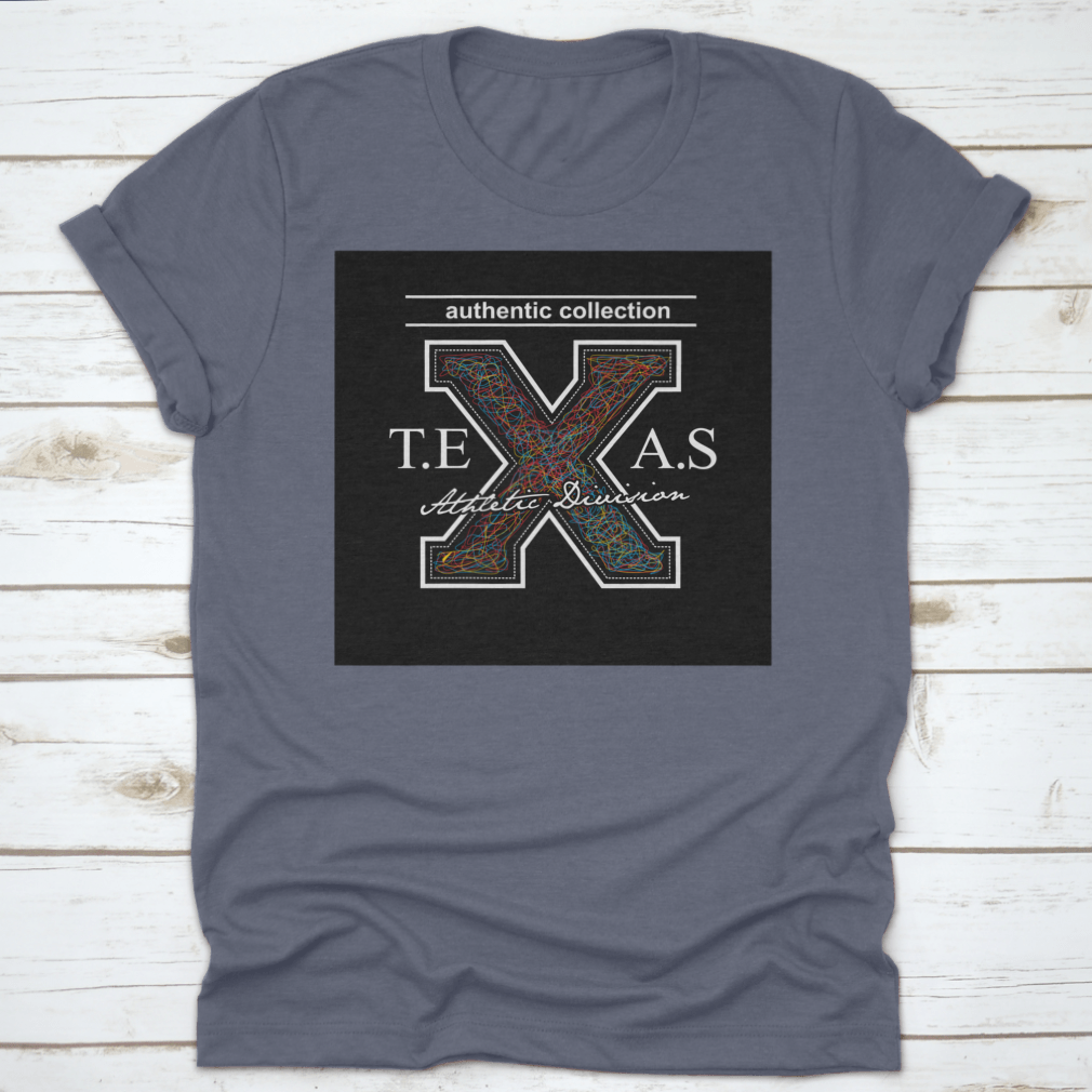 Texas Authentic Division Collection featuring vintage design on a comfortable cotton shirt, showcasing classic fit and quality construction.