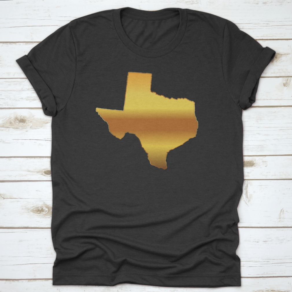 Texas Map Icon T-shirt featuring a vector print design, made from 100% cotton with a classic fit.