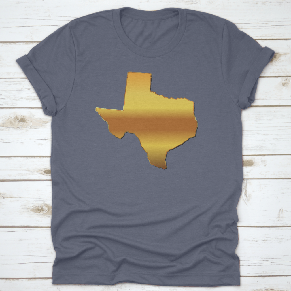 Texas Map Icon T-shirt featuring a vector print design, made from 100% cotton with a classic fit.