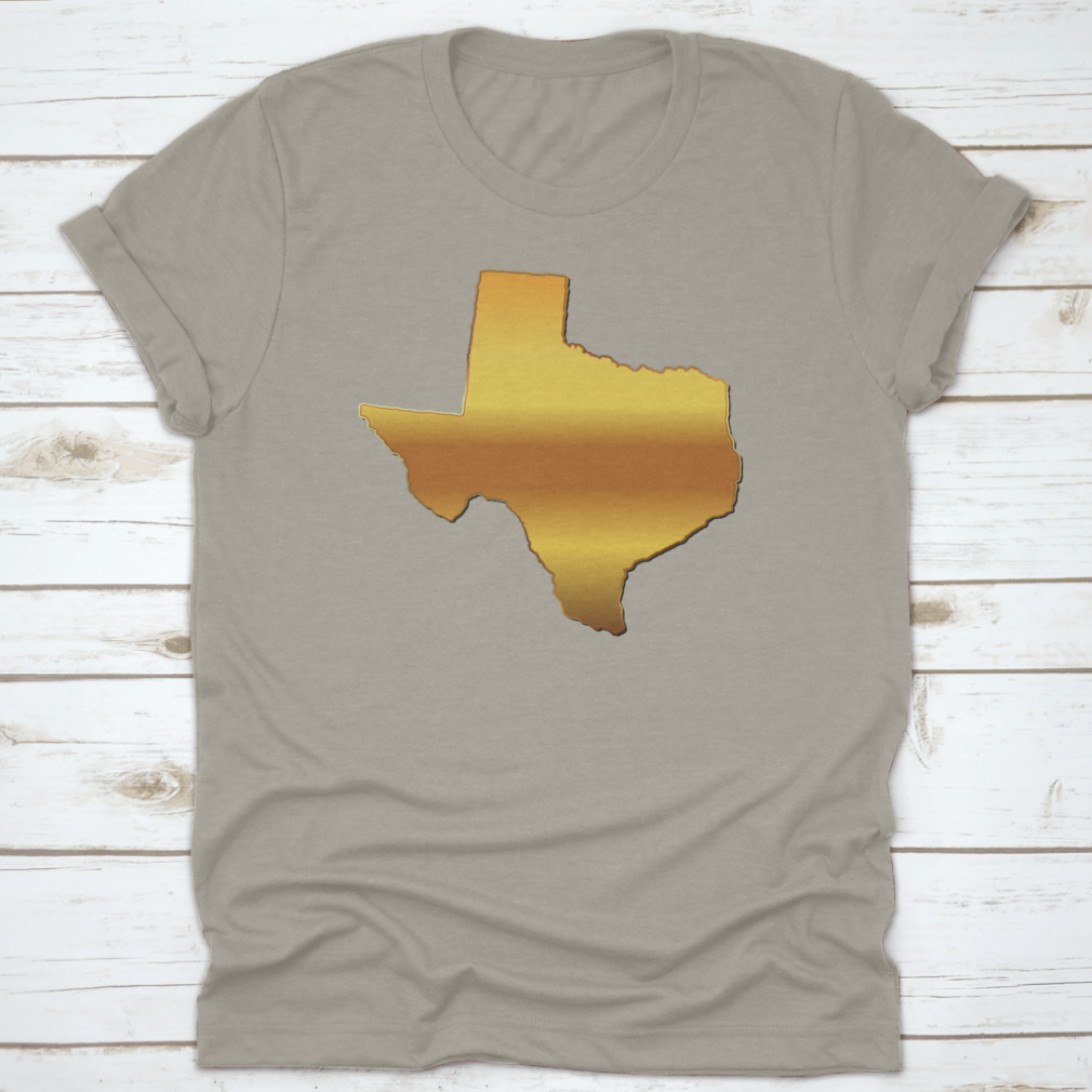 Texas Map Icon T-shirt featuring a vector print design, made from 100% cotton with a classic fit.