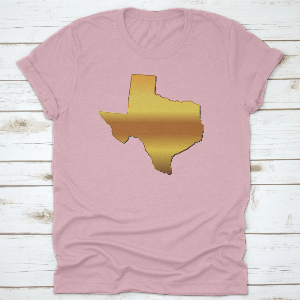 Texas Map Icon T-shirt featuring a vector print design, made from 100% cotton with a classic fit.