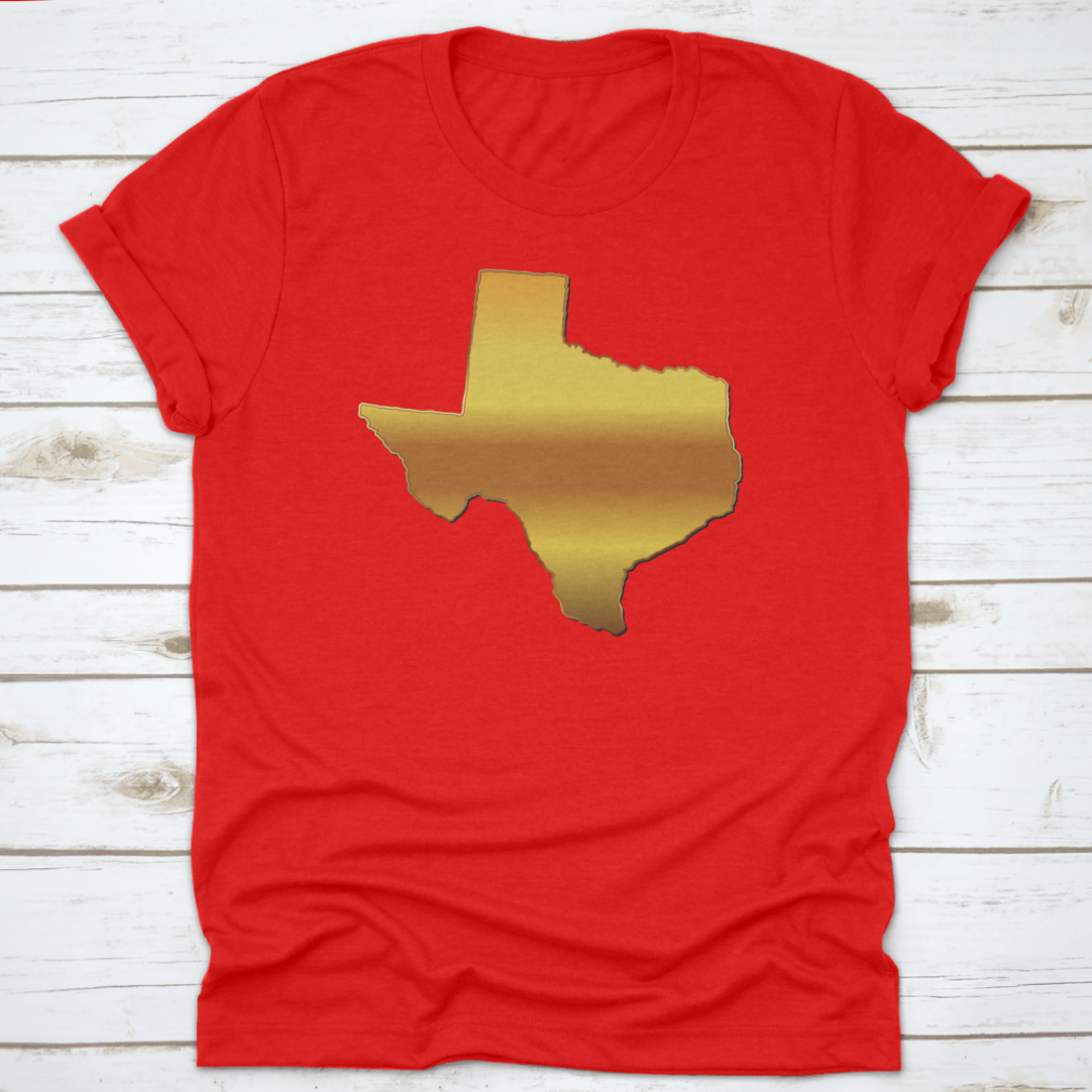 Texas Map Icon T-shirt featuring a vector print design, made from 100% cotton with a classic fit.