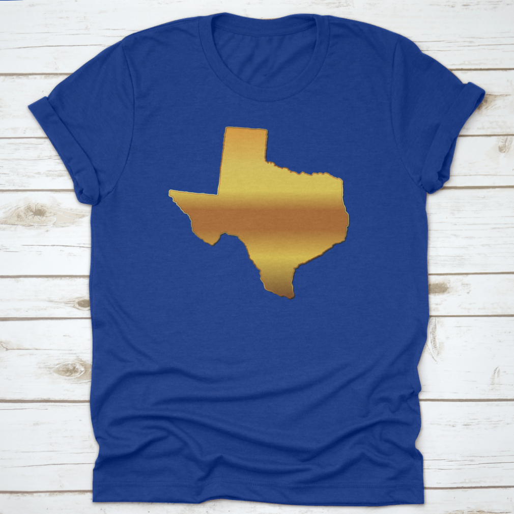 Texas Map Icon T-shirt featuring a vector print design, made from 100% cotton with a classic fit.