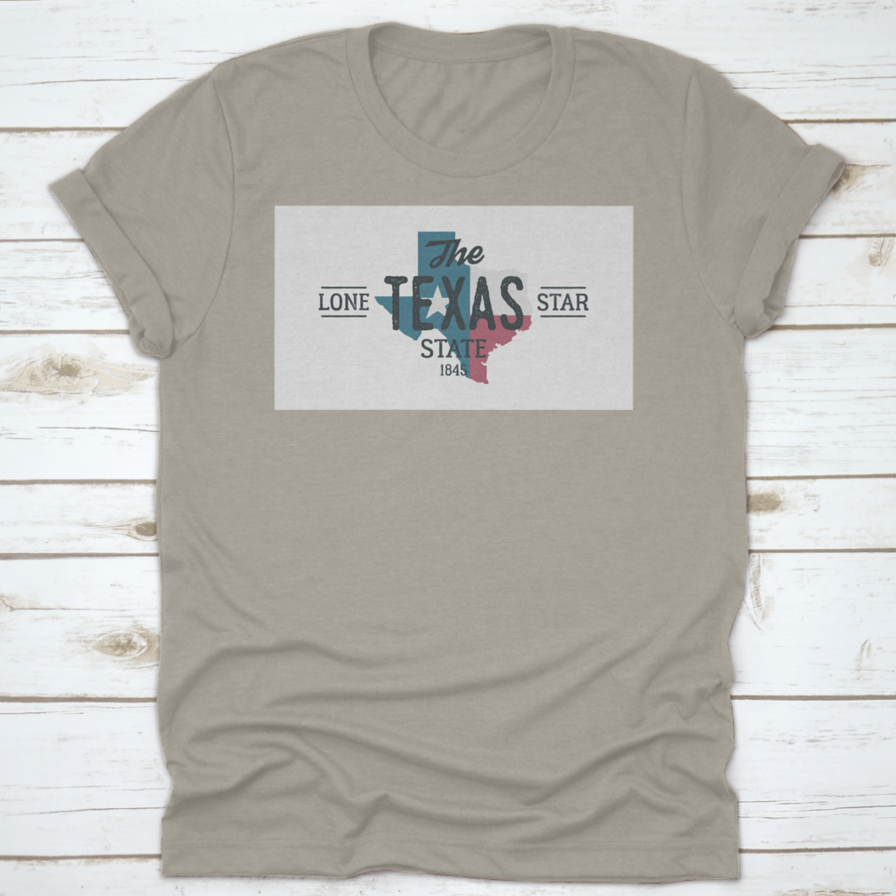 Texas State Logo poster featuring the Lone Star design, ideal for T-shirts and showcasing Texas pride.