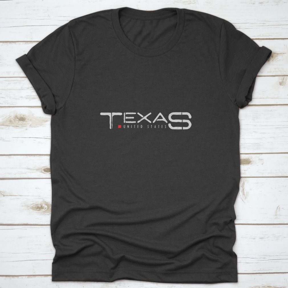 Texas United States Text Print Design shirt made from 100% cotton, featuring a classic fit and midweight fabric.